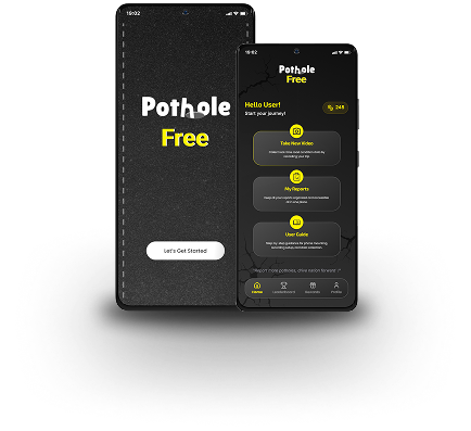 Pothole Free app on mobile